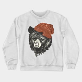 Bear in Knit Cap Crewneck Sweatshirt